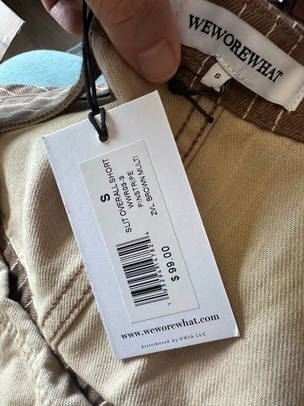WeWoreWhat Overall Short with side slits - Picture 8 of 8